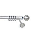 Μεταλλικό Κουρτινόξυλο Νίκελ Ματ Φ25