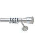 Μεταλλικό Κουρτινόξυλο Νίκελ Ματ Φ25