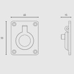Χούφτες για συρόμενες πόρτες Ζωγομετάλ Μπρονζέ 269 - Image 2
