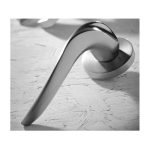 Πόμολα Πόρτας Με Ροζέτα Νίκελ Ματ Ζωγομετάλ 271