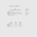 Πόμολα Πόρτας Με Ροζέτα Ορο Ματ Ζωγομετάλ 271 - Image 3