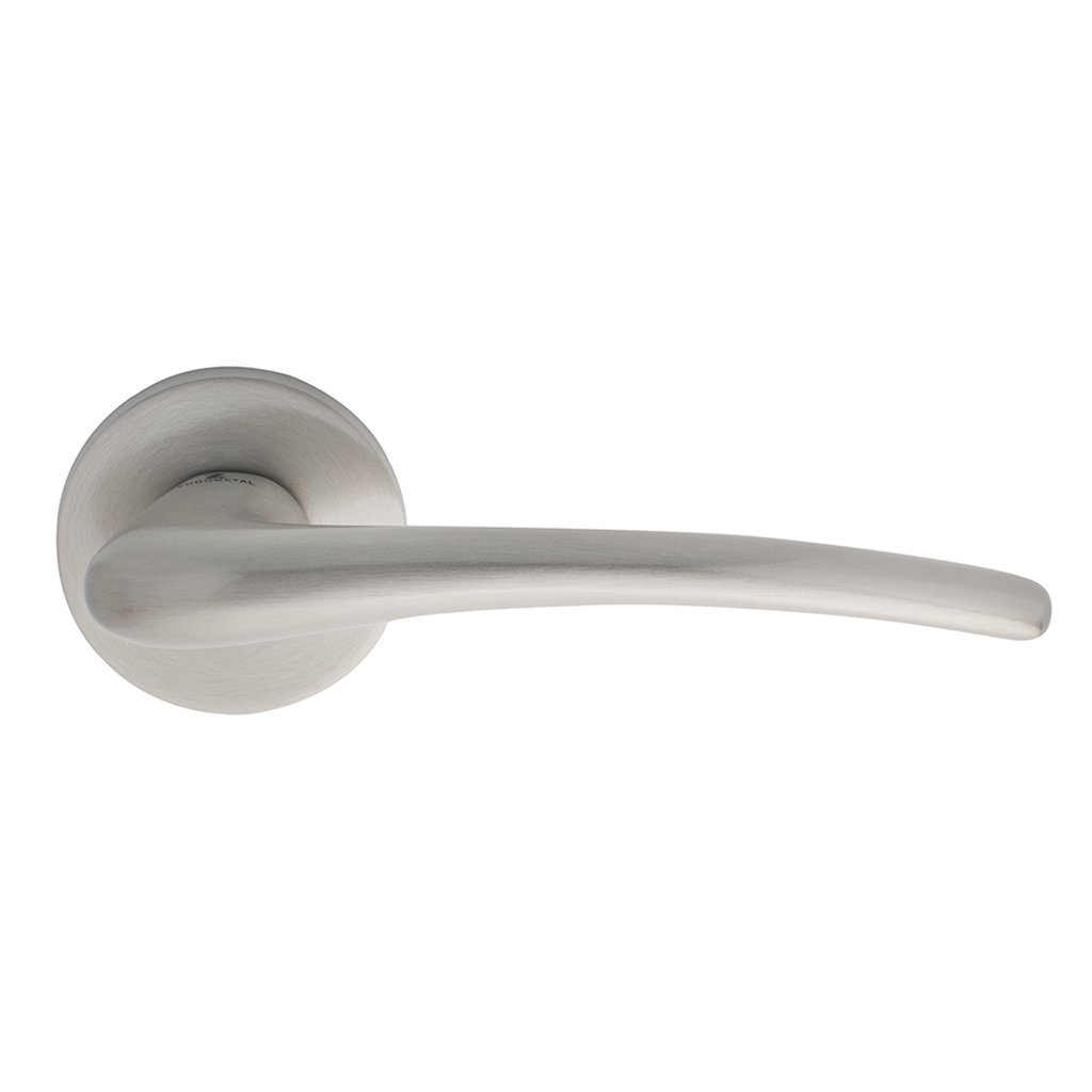 291nm Πόμολα Πόρτας Με Ροζέτα Νίκελ Ματ Ζωγομετάλ 291 - Image 1