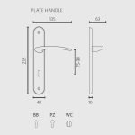 Πόμολα Πόρτας Με Ροζέτα Χρώμιο Ζωγομετάλ 291 - Image 2