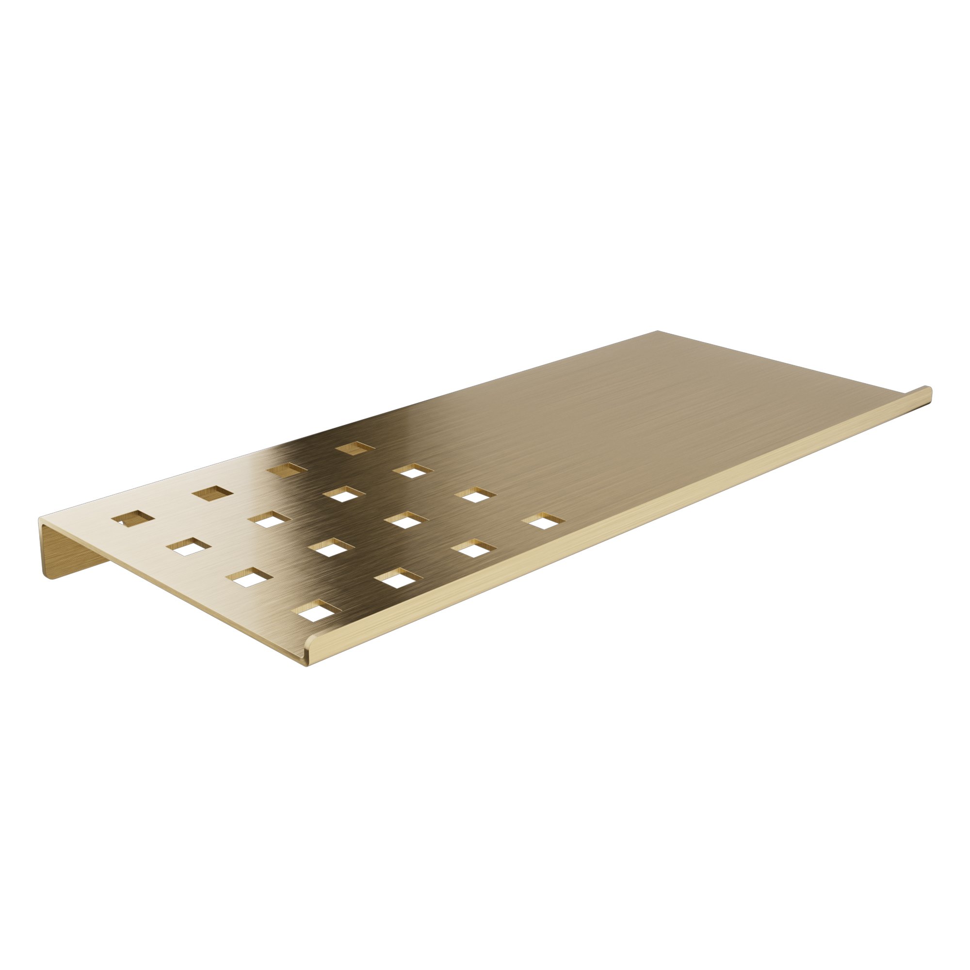 3015-023 Ράφι Μπάνιου – Brushed Brass, Pam & Co, W28 x D15 x H1 (cm), 3015-023 - Image 1