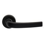 Πόμολα Πόρτας Με Ροζέτα Μάυρο Ζωγομετάλ 302