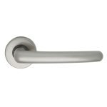 Πόμολα Πόρτας Με Ροζέτα Νίκελ Ματ Ζωγομετάλ 304