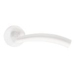 Πόμολα Πόρτας Με Ροζέτα Λευκό Ζωγομετάλ 306