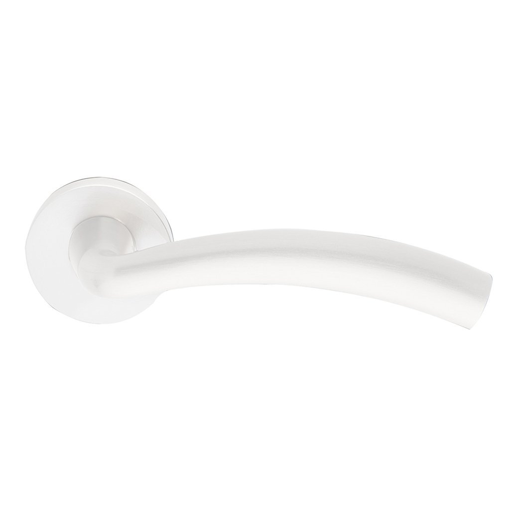 306w Πόμολα Πόρτας Με Ροζέτα Λευκό Ζωγομετάλ 306 - Image 1