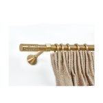 Aslanis Μεταλλικό Κουρτινόξυλο Vanilia Φ25mm Όρο Ματ / Κρύσταλλο