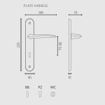 Πόμολα Πόρτας Με Ροζέτα Χρώμιο Ζωγομετάλ 340 - Image 3