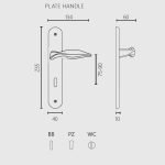 Πόμολα Πόρτας Με Ροζέτα Νίκελ Ματ Ζωγομετάλ 342 - Image 2