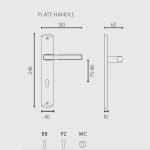 Πόμολο Εσώθυρας Με Πλάκα Ζωγομετάλ 346 - Image 2