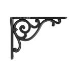 Roline 349 Γωνία από Ζάμακ Μαύρη Ματ 200x140mm