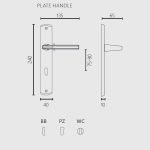 Πόμολα Πόρτας Με Ροζέτα Χρώμιο Ζωγομετάλ 354 - Image 3