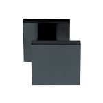 Πόμολα Πόρτας Με Ροζέτα Μάυρο Ζωγομετάλ 356