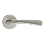 Πόμολα Πόρτας Με Ροζέτα Νίκελ Ματ Ζωγομετάλ 370