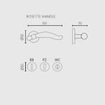 Πόμολα Πόρτας Με Ροζέτα Ορο Ματ Ζωγομετάλ 375 - Image 3