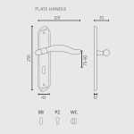 Πόμολα Πόρτας Με Ροζέτα Ορο Ματ Ζωγομετάλ 375 - Image 2