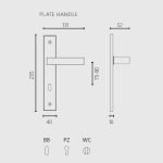 Πόμολα Πόρτας Με Ροζέτα Χρώμιο Ματ Ζωγομετάλ 376 - Image 3