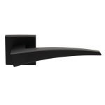 Πόμολα Πόρτας Με Ροζέτα Μάυρο Ζωγομετάλ 386