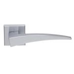 Πόμολα Πόρτας Με Ροζέτα Χρώμιο Ματ Ζωγομετάλ 386