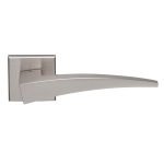 Πόμολα Πόρτας Με Ροζέτα Νίκελ Ματ Ζωγομετάλ 386