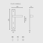 Πόμολο Εσώθυρας Με Πλάκα Ζωγομετάλ 396 - Image 2