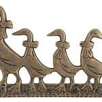 Roline 413 Κρεμάστρα από Ορείχαλκο Αντικέ 160x95mm