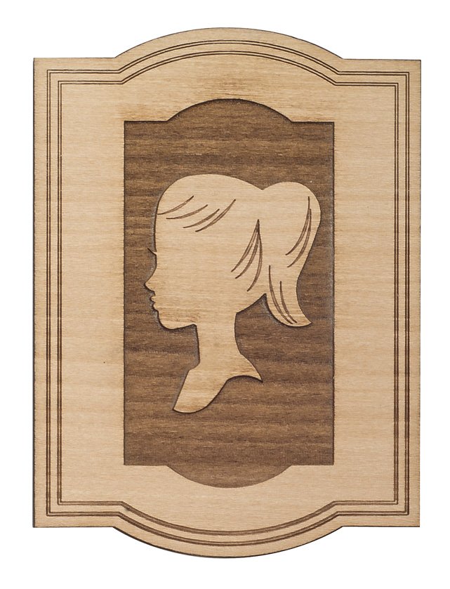 450 Roline 450 Ένδειξη WC από Ξύλο 74x100mm - Image 1