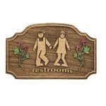 Roline 452 Ένδειξη WC από Ξύλο 115x72mm