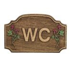 Roline 453 Ένδειξη WC από Ξύλο 115x72mm