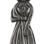 Roline 455 Ένδειξη WC από Ορείχαλκο Old Silver 52x150mm