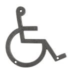 Roline 459 Ένδειξη WC από Ορείχαλκο Old Silver 100x99mm