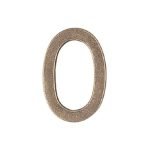 Roline 460 Πινακίδα με Αριθμό 0 από Ορείχαλκο Αντικέ 55mm