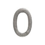 Roline 460 Πινακίδα με Αριθμό 0 από Ορείχαλκο Old Silver 55mm