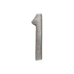 Roline 460 Πινακίδα με Αριθμό 1 από Ορείχαλκο Old Silver 55mm