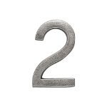 Roline 460 Πινακίδα με Αριθμό 2 από Ορείχαλκο Old Silver 55mm