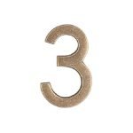 Roline 460 Πινακίδα με Αριθμό 3 από Ορείχαλκο Αντικέ 55mm