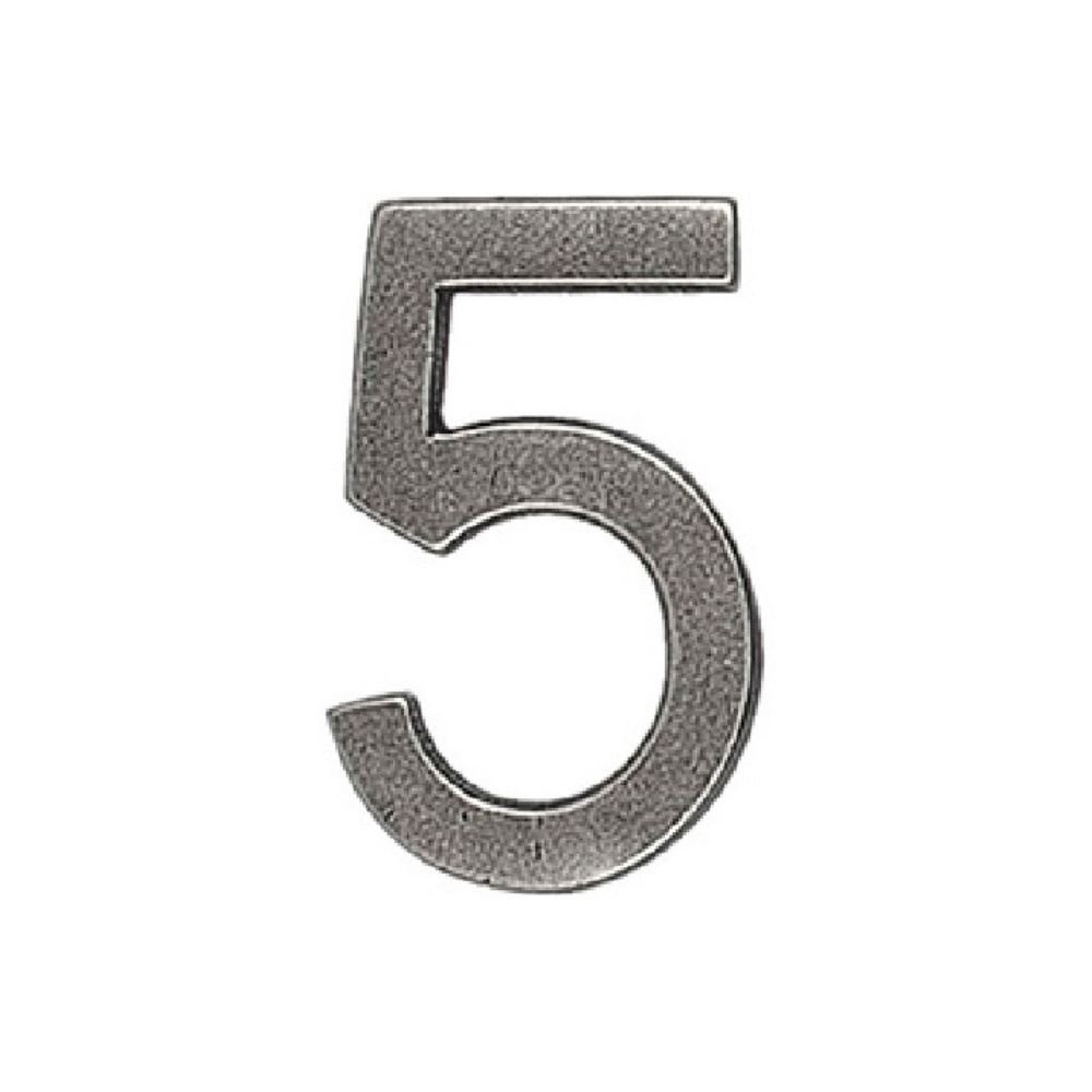 xr:d:DAFAS8BS2_k:1710,j:8364717934891733004,t:23102912 Roline 460 Πινακίδα με Αριθμό 5 από Ορείχαλκο Old Silver 55mm - Image 1