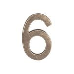 Roline 460 Πινακίδα με Αριθμό 6 από Ορείχαλκο Αντικέ 55mm