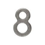 Roline 460 Πινακίδα με Αριθμό 8 από Ορείχαλκο Old Silver 55mm