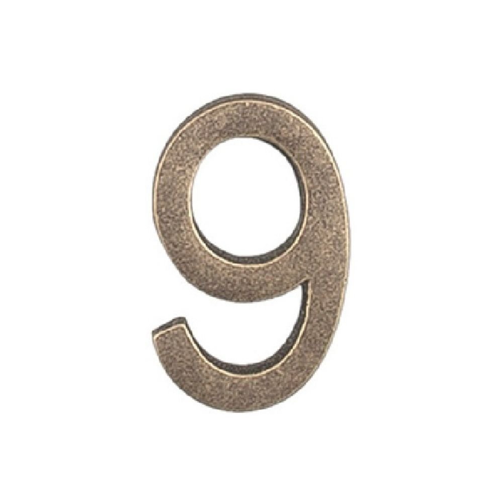 xr:d:DAFAS8BS2_k:1702,j:584749572531322714,t:23102911 Roline 460 Πινακίδα με Αριθμό 9 από Ορείχαλκο Αντικέ 55mm - Image 1