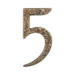 Roline 461 Πινακίδα με Αριθμό 5 από Αλουμίνιο Αντικέ 100mm