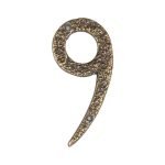 Roline 461 Πινακίδα με Αριθμό 9 από Αλουμίνιο Αντικέ 100mm