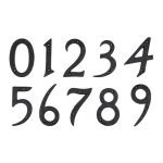 Roline 461 Πινακίδες με Αριθμό Σετ από Αλουμίνιο Μαύρο 100mm