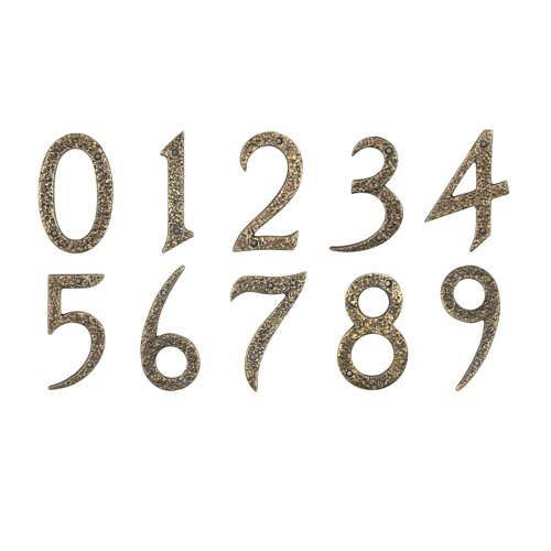 46120ANTIKE Roline 461 Πινακίδες με Αριθμό Σετ από Αλουμίνιο Αντικέ 100mm - Image 1