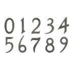 Roline 461 Πινακίδες με Αριθμό Σετ από Αλουμίνιο Old Silver 100mm