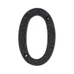 Roline 461 Πινακίδα με Αριθμό 0 από Αλουμίνιο Μαύρο Ματ 100mm