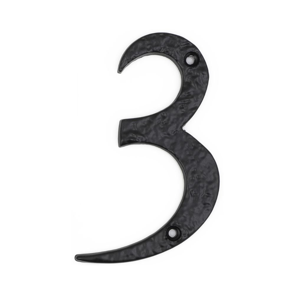 xr:d:DAFAS8BS2_k:1653,j:375331767053200731,t:23102508 Roline 461 Πινακίδα με Αριθμό 3 από Αλουμίνιο Μαύρο Ματ 100mm - Image 1