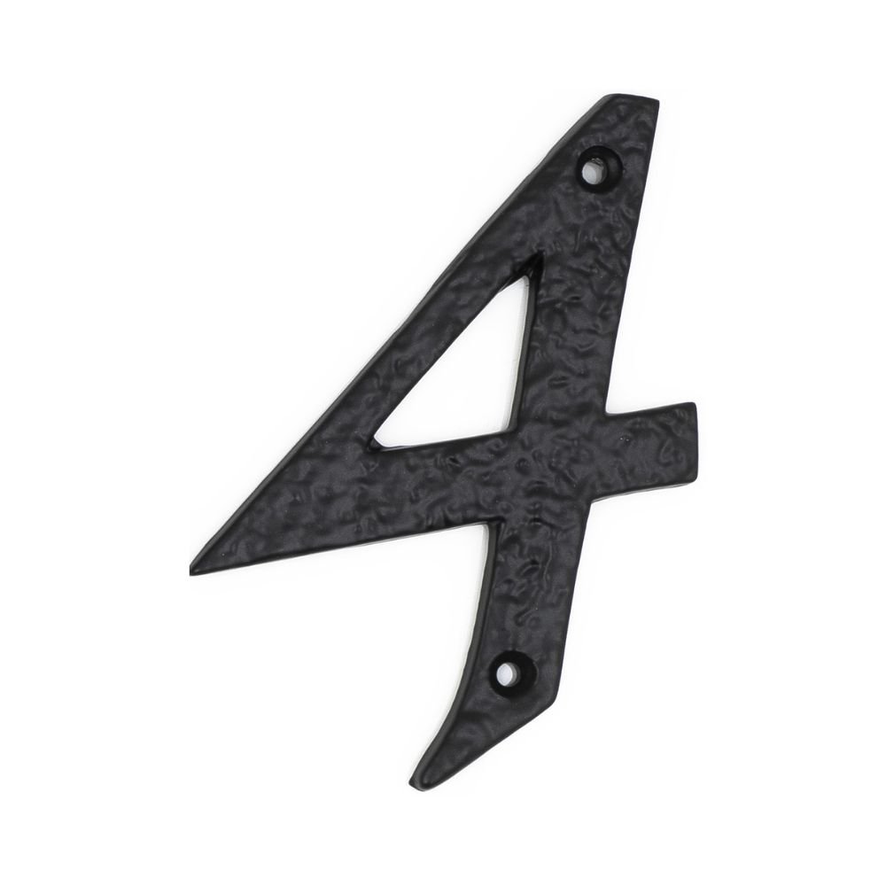 xr:d:DAFAS8BS2_k:1654,j:3550369502924616783,t:23102508 Roline 461 Πινακίδα με Αριθμό 4 από Αλουμίνιο Μαύρο Ματ 100mm - Image 1